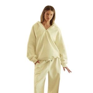 GLOWMODE Heavyweight Fleece Oversized Fit joggers yellow